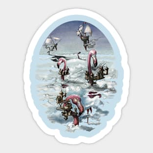 Flamingos in the Clouds Sticker